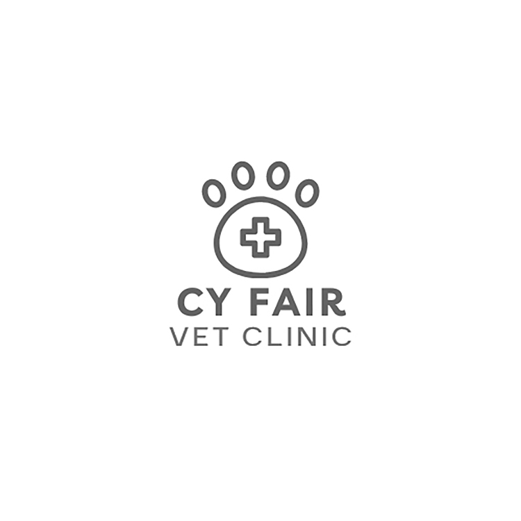 CY Fair Vet Clinic Logo of a paw print with a cross