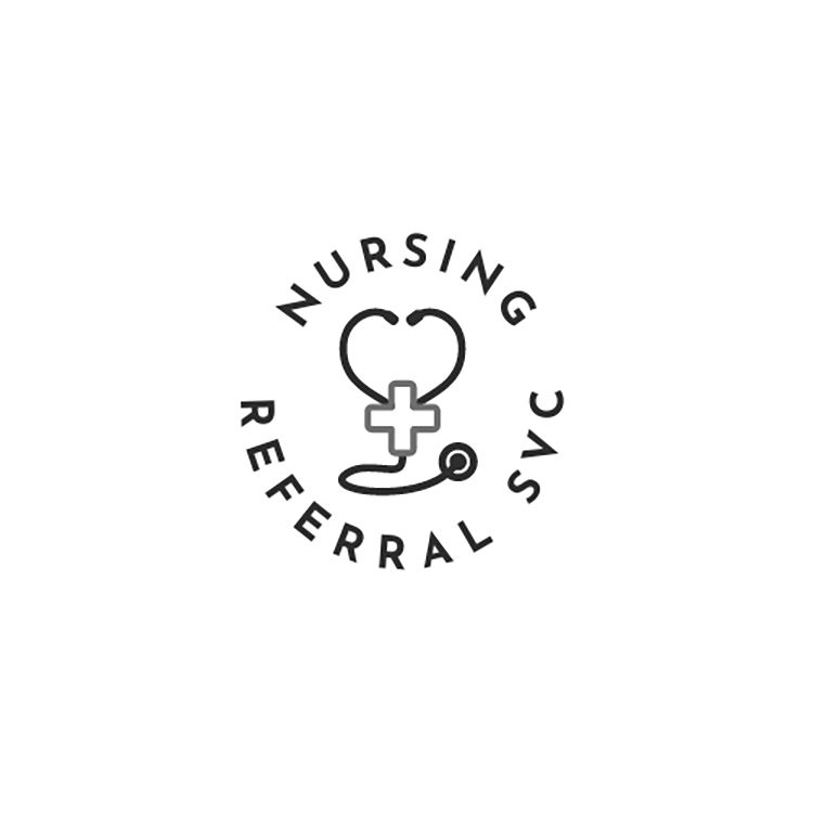Nursince Referral SVC Logo with a stylized stethoscope and a cross